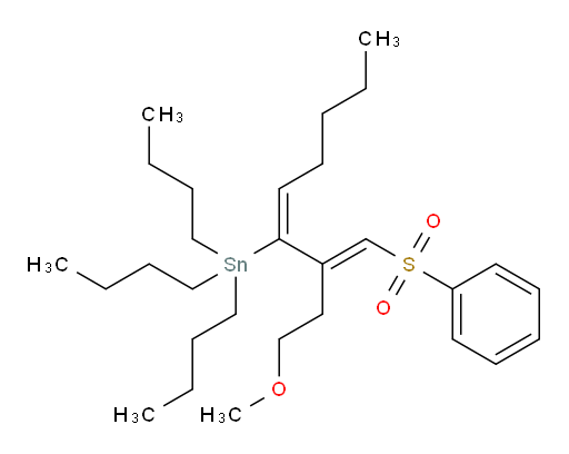 tributyl((3E,4E)-1-methoxy-3-((phenylsulfonyl)methylene)non-4-en-4-yl)stannane