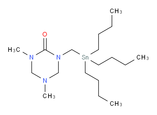 1,5-dimethyl-3-((tributylstannyl)methyl)-1,3,5-triazinan-2-one