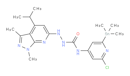 N-(2-chloro-6-(trimethylstannyl)pyridin-4-yl)-2-(4-isopropyl-1,3-dimethyl-1H-pyrazolo[3,4-b]pyridin-6-yl)hydrazinecarboxamide