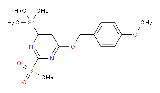 4-((4-methoxybenzyl)oxy)-2-(methylsulfonyl)-6-(trimethylstannyl)pyrimidine