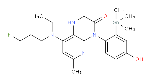 8-(ethyl(3-fluoropropyl)amino)-4-(4-hydroxy-2-(trimethylstannyl)phenyl)-6-methyl-1,2-dihydropyrido[2,3-b]pyrazin-3(4H)-one