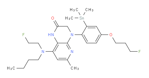 8-(butyl(2-fluoroethyl)amino)-4-(4-(3-fluoropropoxy)-2-(trimethylstannyl)phenyl)-6-methyl-3,4-dihydropyrido[2,3-b]pyrazin-2(1H)-one