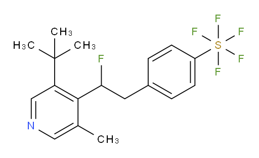4-(2-(3-(tert-butyl)-5-methylpyridin-4-yl)-2-fluoroethyl)(pentafluoromercapto)benzene