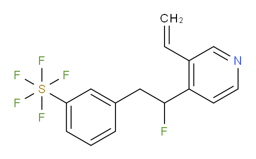 3-(2-fluoro-2-(3-vinylpyridin-4-yl)ethyl)(pentafluoromercapto)benzene