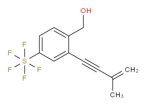(4-(pentafluoromercapto)-2-(3-methylbut-3-en-1-yn-1-yl)phenyl)methanol
