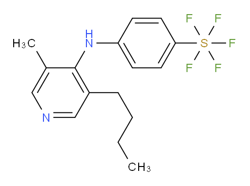4-((3-butyl-5-methylpyridin-4-yl)amino)(pentafluoromercapto)benzene