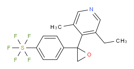 4-(2-(3-ethyl-5-methylpyridin-4-yl)oxiran-2-yl)(pentafluoromercapto)benzene