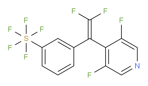 3-(1-(3,5-difluoropyridin-4-yl)-2,2-difluorovinyl)(pentafluoromercapto)benzene