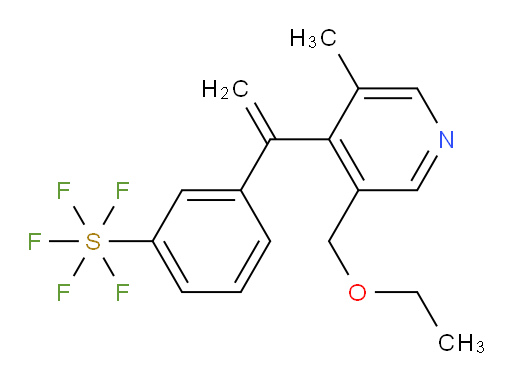 3-(1-(3-(ethoxymethyl)-5-methylpyridin-4-yl)vinyl)(pentafluoromercapto)benzene