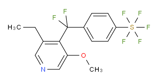 4-((3-ethyl-5-methoxypyridin-4-yl)difluoromethyl)(pentafluoromercapto)benzene