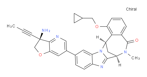 (7R,14R)-11-[(3S)-3-amino-2,3-dihydro-3-(1-propyn-1-yl)-furo[3,2-b]pyridin-6-yl]-1-(cyclopropylmethoxy)-6,7-dihydro-6-methyl-7,14-Methanobenzimidazo[1,2-b][2,5]benzodiazocin-5(14H)--one