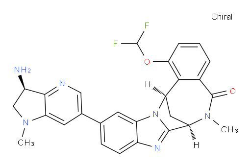 (7R,14R)-11-[(3R)-3-amino-2,3-dihydro-1-methyl-1H-pyrrolo[3,2-b]pyridin-6-yl]-1-(difluoromethoxy)-6,7-dihydro-6-methyl-7,14-Methanobenzimidazo[1,2-b][2,5]benzodiazocin-5(14H)--one