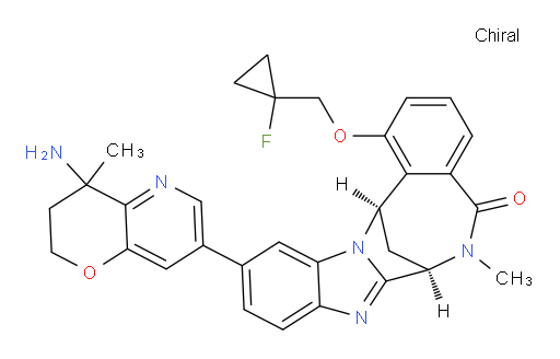 (7R,14R)-11-(4-amino-3,4-dihydro-4-methyl-2H-pyrano[3,2-b]pyridin-7-yl)-1-[(1-fluoro-cyclopropyl)methoxy]-6,7-dihydro-6-methyl-7,14-Methanobenzimidazo[1,2-b][2,5]benzodiazocin-5(14H)--one