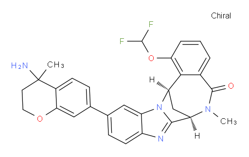 (7R,14R)-11-(4-amino-3,4-dihydro-4-methyl-2H-1-benzopyran-7-yl)-1-(difluoromethoxy)-6,7-dihydro-6-methyl-7,14-Methanobenzimidazo[1,2-b][2,5]benzodiazocin-5(14H)--one