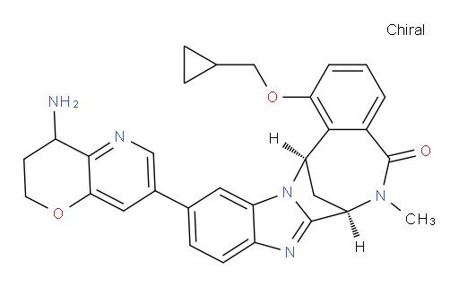 (7R,14R)-11-(4-amino-3,4-dihydro-2H-pyrano[3,2-b]pyridin-7-yl)-1-(cyclopropylmethoxy)-6,7-dihydro-6-methyl-7,14-Methanobenzimidazo[1,2-b][2,5]benzodiazocin-5(14H)--one