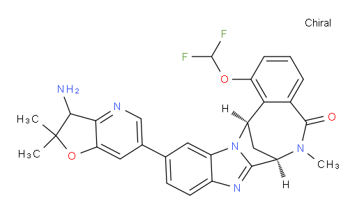 (7R,14R)-11-(3-amino-2,3-dihydro-2,2-dimethyl-furo[3,2-b]pyridin-6-yl)-1-(difluoromethoxy)-6,7-dihydro-6-methyl-7,14-Methanobenzimidazo[1,2-b][2,5]benzodiazocin-5(14H)--one