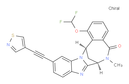 (7R,14R)-1-(difluoromethoxy)-6,7-dihydro-11-[2-(4-isothiazolyl)ethynyl]-6-methyl-7,14-Methanobenzimidazo[1,2-b][2,5]benzodiazocin-5(14H)--one