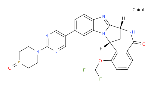 (7R,14R)-1-(difluoromethoxy)-6,7-dihydro-11-[2-(1-oxido-4-thiomorpholinyl)-pyrimidin-5-yl]-7,14-Methanobenzimidazo[1,2-b][2,5]benzodiazocin-5(14H)--one