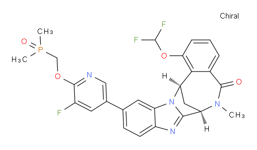 (7R,14R)-1-(difluoromethoxy)-11-[6-[(dimethylphosphinyl)methoxy]-5-fluoropyridin-3-yl]-6,7-dihydro-6-methyl-7,14-Methanobenzimidazo[1,2-b][2,5]benzodiazocin-5(14H)--one