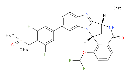 (7R,14R)-1-(difluoromethoxy)-11-[4-[(dimethylphosphinyl)methyl]-3,5-difluorophenyl]-6,7-dihydro-7,14-Methanobenzimidazo[1,2-b][2,5]benzodiazocin-5(14H)--one