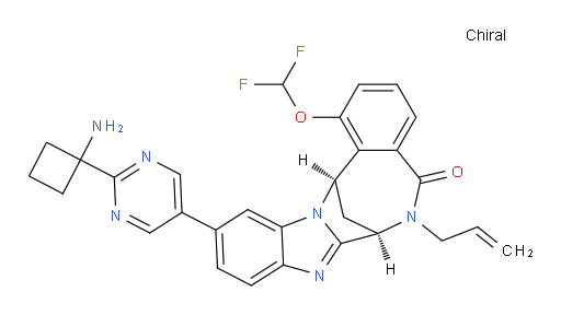 (7R,14R)-6-allyl-11-(2-(1-aminocyclobutyl)pyrimidin-5-yl)-1-(difluoromethoxy)-6,7-dihydro-7,14-methanobenzo[f]benzo[4,5]imidazo[1,2-a][1,4]diazocin-5(14H)-one