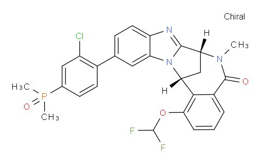 (7R,14R)-11-[2-chloro-4-(dimethylphosphinyl)phenyl]-1-(difluoromethoxy)-6,7-dihydro-6-methyl-7,14-Methanobenzimidazo[1,2-b][2,5]benzodiazocin-5(14H)--one