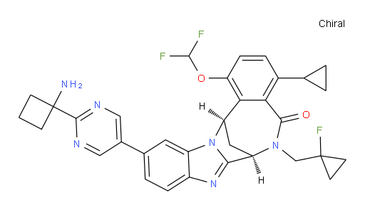 (7R,14R)-11-[2-(1-aminocyclobutyl)-pyrimidin-5-yl]-4-cyclopropyl-1-(difluoromethoxy)-6-[(1-fluoro-cyclopropyl)methyl]-6,7-dihydro-7,14-Methanobenzimidazo[1,2-b][2,5]benzodiazocin-5(14H)--one
