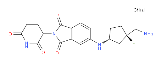 5-(((1R,3R)-3-(aminomethyl)-3-fluorocyclopentyl)amino)-2-(2,6-dioxopiperidin-3-yl)isoindoline-1,3-dione