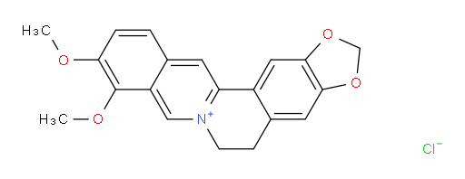 9,10-dimethoxy-5,6-dihydro-[1,3]dioxolo[4,5-g]isoquinolino[3,2-a]isoquinolin-7-ium chloride