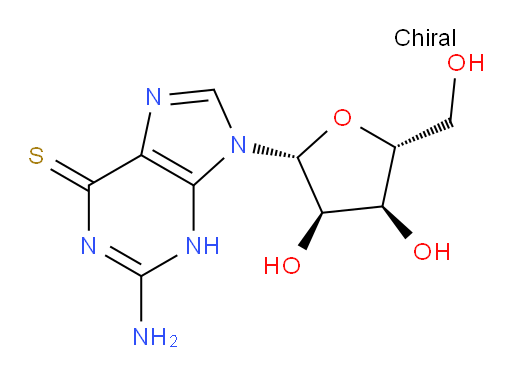 2-amino-9-((2R,3R,4S,5R)-3,4-dihydroxy-5-(hydroxymethyl)tetrahydrofuran-2-yl)-3H-purine-6(9H)-thione