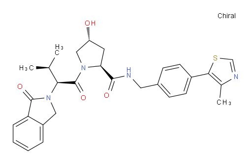 (2S,4R)-4-hydroxy-1-((S)-3-methyl-2-(1-oxoisoindolin-2-yl)butanoyl)-N-(4-(4-methylthiazol-5-yl)benzyl)pyrrolidine-2-carboxamide