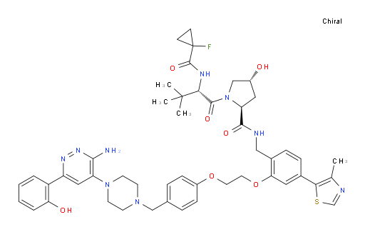 (2S,4R)-N-(2-(2-(4-((4-(3-amino-6-(2-hydroxyphenyl)pyridazin-4-yl)piperazin-1-yl)methyl)phenoxy)ethoxy)-4-(4-methylthiazol-5-yl)benzyl)-1-((S)-2-(1-fluorocyclopropanecarboxamido)-3,3-dimethylbutanoyl)-4-hydroxypyrrolidine-2-carboxamide