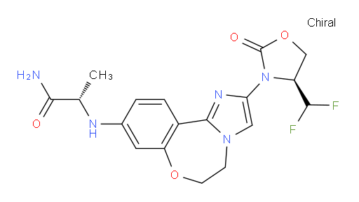 (S)-2-((2-((S)-4-(difluoromethyl)-2-oxooxazolidin-3-yl)-5,6-dihydrobenzo[f]imidazo[1,2-d][1,4]oxazepin-9-yl)amino)propanamide