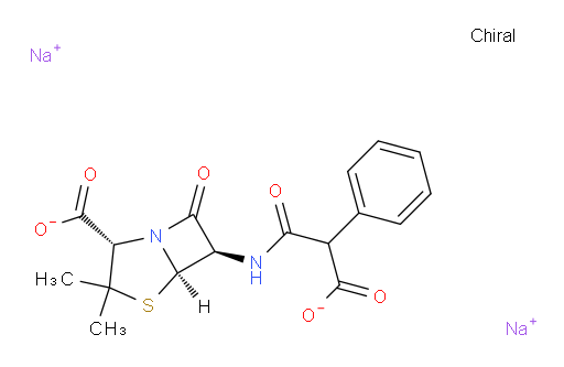 (2S,5R,6R)-6-(2-carboxy-2-phenylacetamido)-3,3-dimethyl-7-oxo-4-thia-1-azabicyclo[3.2.0]heptane-2-carboxylic acid, sodium salt