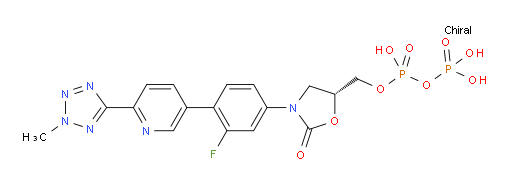 ((R)-3-(3-fluoro-4-(6-(2-methyl-2H- tetrazol-5-yl)pyridin-3-yl)phenyl)-2- oxooxazolidin-5-yl)methyl trihydrogen diphosphate