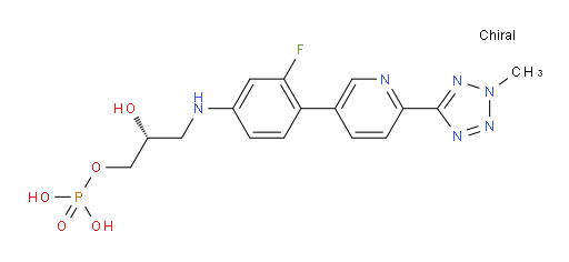 (R)-3-((3-fluoro-4-(6-(2-methyl-2H- tetrazol-5-yl)pyridin-3-yl)phenyl)amino)-2- hydroxypropyl dihydrogen phosphate