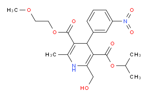 3-isopropyl 5-(2-methoxyethyl) 2-(hydroxymethyl)-6-methyl-4-(3-nitrophenyl)-1,4-dihydropyridine-3,5-dicarboxylate