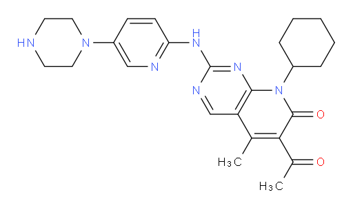 6-acetyl-8-cyclohexyl-5-methyl-2-((5-(piperazin-1-yl)pyridin-2-yl)amino)pyrido[2,3-d]pyrimidin-7(8H)-one