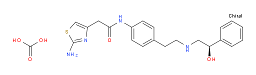 (R)-2-(2-aminothiazol-4-yl)-N-(4-(2-((2-hydroxy-2-phenylethyl)amino)ethyl)phenyl)acetamide carbonate