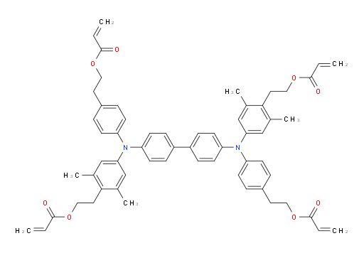 (([1,1'-biphenyl]-4,4'-diylbis((4-(2-(acryloyloxy)ethyl)-3,5-dimethylphenyl)azanediyl))bis(4,1-phenylene))bis(ethane-2,1-diyl) diacrylate