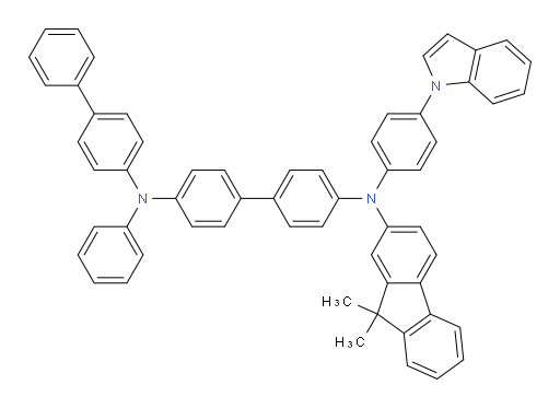 N4-(4-(1H-indol-1-yl)phenyl)-N4'-([1,1'-biphenyl]-4-yl)-N4-(9,9-dimethyl-9H-fluoren-2-yl)-N4'-phenyl-[1,1'-biphenyl]-4,4'-diamine