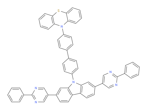 10-(4'-(2,7-bis(2-phenylpyrimidin-5-yl)-9H-carbazol-9-yl)-[1,1'-biphenyl]-4-yl)-10H-phenothiazine
