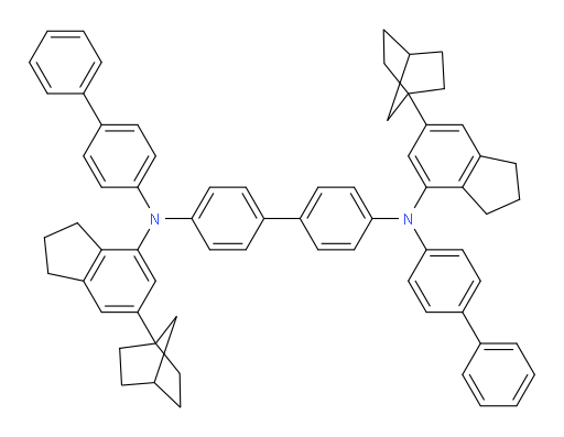 N4,N4'-di([1,1'-biphenyl]-4-yl)-N4,N4'-bis(6-(bicyclo[2.2.1]heptan-1-yl)-2,3-dihydro-1H-inden-4-yl)-[1,1'-biphenyl]-4,4'-diamine