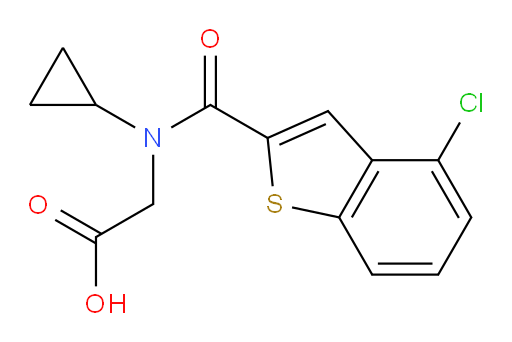 2-(4-chloro-N-cyclopropylbenzo[b]thiophene-2-carboxamido)acetic acid