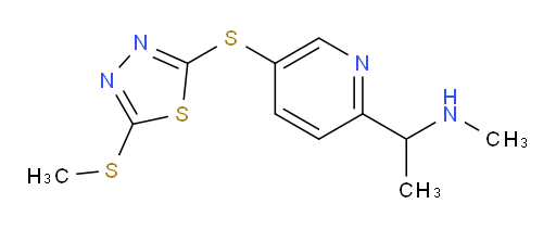 N-methyl-1-(5-((5-(methylthio)-1,3,4-thiadiazol-2-yl)thio)pyridin-2-yl)ethanamine