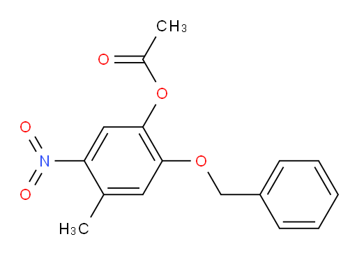 2-(benzyloxy)-4-methyl-5-nitrophenyl acetate