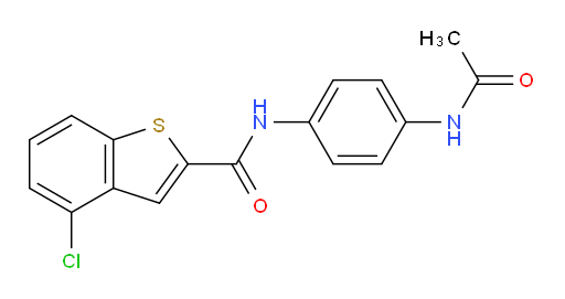 N-(4-acetamidophenyl)-4-chlorobenzo[b]thiophene-2-carboxamide