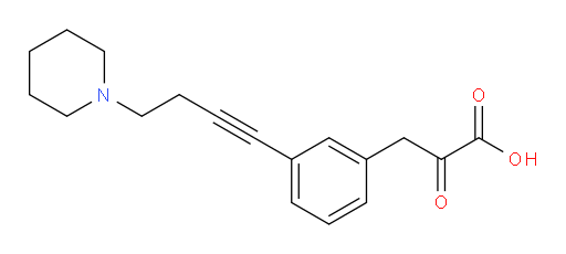 2-oxo-3-(3-(4-(piperidin-1-yl)but-1-yn-1-yl)phenyl)propanoic acid