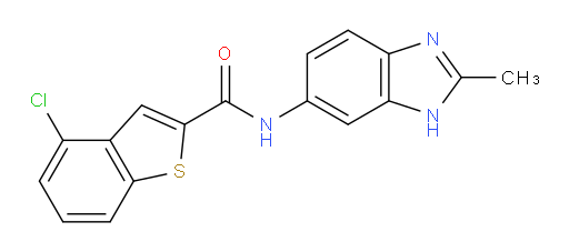 4-chloro-N-(2-methyl-1H-benzo[d]imidazol-6-yl)benzo[b]thiophene-2-carboxamide