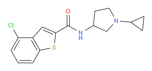 4-chloro-N-(1-cyclopropylpyrrolidin-3-yl)benzo[b]thiophene-2-carboxamide